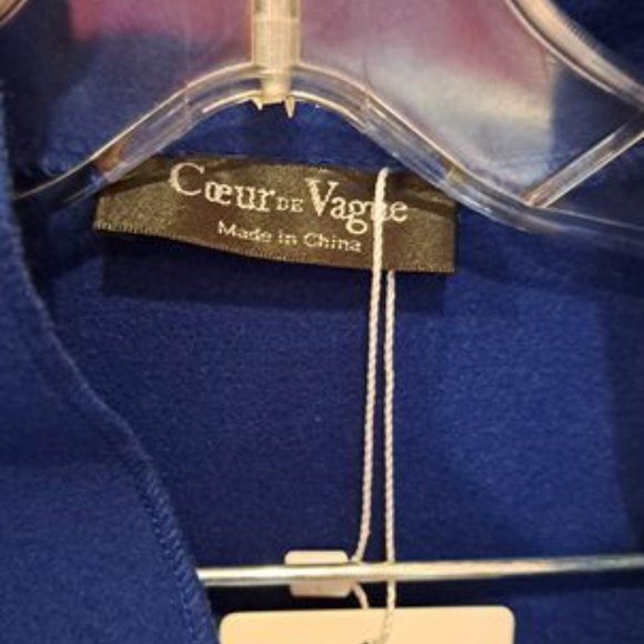 Blue Military-Style Felt Blazer - Picture 5 of 14